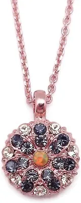 Mariana Painted Lady Rose Gold Guardian Angel Necklace Gray Yellow Mix 1121 • $51.80