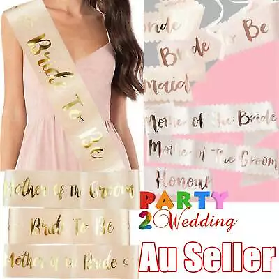 Rose Gold Team Bride Hens Party Sash Bride Sashes Bachelorette Bridal Wedding • $2.95