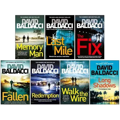 David Baldacci Amos Decker Series 7 Books Collection Set (Memory Man The Last.. • £30.48