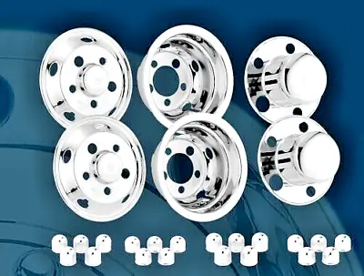 Truck Chrome Wheel Covers Stainless Steel Hubcaps For  Trucks 16 Inch 5 Stud. • $620