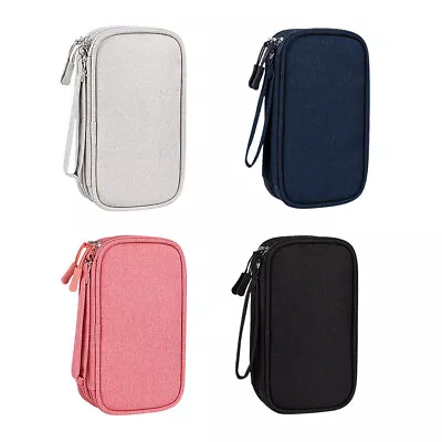 Digital Storage Bag Cable Organizer Portable Charger Power Bank Earphones Holder • £7.09