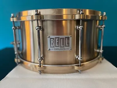 Bell Drums 14 X6.5  Cast Bronze Snare Drum With Matching Hoops - Trick Throw Off • $2900