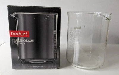 £12.99 • Buy Bodum Spare Glass 0.5 L / 17 Fl.oz Coffee Press Replacement No.1504 - New/Boxed