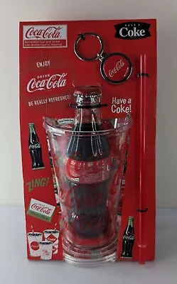 Coca Cola Cup And Straw With Bottle Opener Keyring New • £11.59