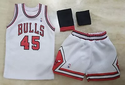 Custom 1/6 Michael Jordan W 45 Figure Jersey  Fit Enterbay Toys • $26.99