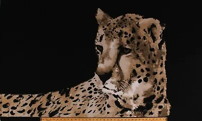 Matte Jersey 35  X 60  Cheetah Animal Cat Spandex Stretch Fabric Panel D447.05 • $8.74