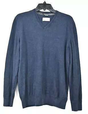 S. Oliver Mens Blue V-Neck Long Sleeve Comfort-Fit Cotton Pullover Sweater L • $19.09
