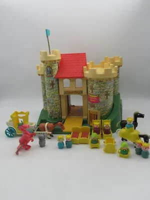 Vintage Fisher Price Little People Play Family Castle #993 With Pink Dragon • $200