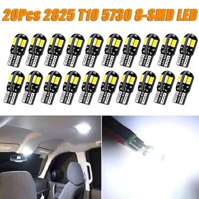 10/20x LED T10 194 168 W5W Canbus White Dome Licens Marker Side Light Bulb 6000K • $6.99