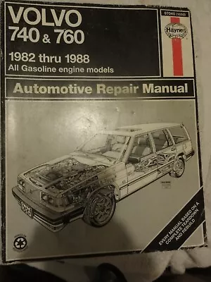 Haynes Volvo 740 & 760 1982-1988 Repair Manual 97040 (1550) Paperback Reference • $7.55