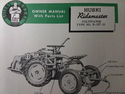 $94.38 • Buy Bolens Huski Ridemaster Tractor Cultivator Implements Owner & Parts (5 Manual S)