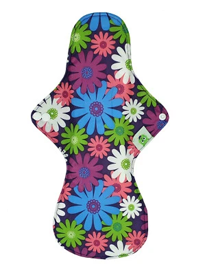 £8.64 • Buy Maternity Bamboo Charcoal Cloth Menstrual Pads  - Extra Heavy - Bright Flowers