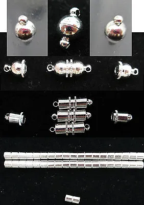 £2.99 • Buy 5 Designs Of Silver Plated Strong Magnetic Clasps In Variation Quantities