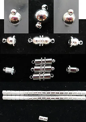 5 Designs Of Silver Plated Strong Magnetic Clasps In Variation Quantities • £2.99