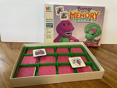 Vintage 1993 BARNEY Memory Game Milton Bradley BABY BOP Board Game • $5