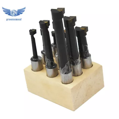 9 Pcs 1/2  Boring Bar Set Pro Quality Carbide Tipped Bars 1/2  Shank Lathe Tool • $18.50