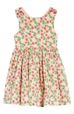 Girl's Mini Boden Dress Strawberries Crisscross Back Size 4/5 • $39.99