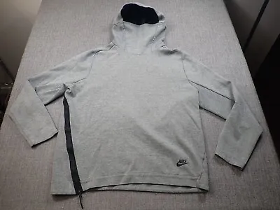 Nike Sportswear Funnel Neck Tech Fleece Pullover Hoody Men Large Gray 805214-091 • $31.99