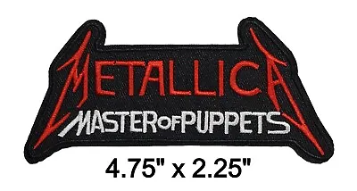 Metallica Master Of Puppets Rock And Roll Embroidered Iron On Patch 4.75 X2.25  • $6.46