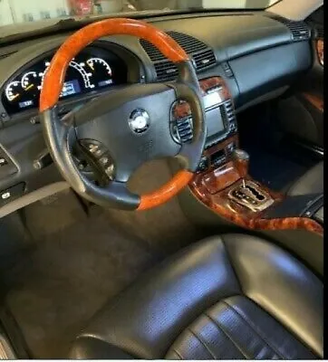 1998-06 For Mercedes W220 W215 S & CL Steering Wheel Chestnut Wood Black Leather • $449