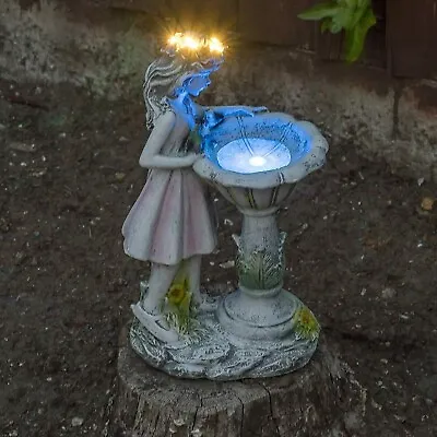£14.95 • Buy Garden Ornament Solar Powered Garden Angel Fairy Statue Home Decor Figurine