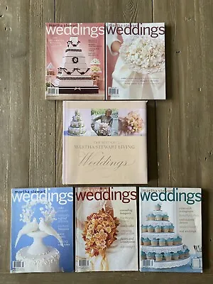 Vtg Lot Martha Stewart Weddings 5 Magazines 1 Book Wedding Planning • $59.99