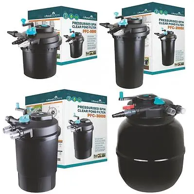 £109.99 • Buy Pressurised Koi Pond Filter UV Steriliser Kits - All In One - Ponds Up To 50000L