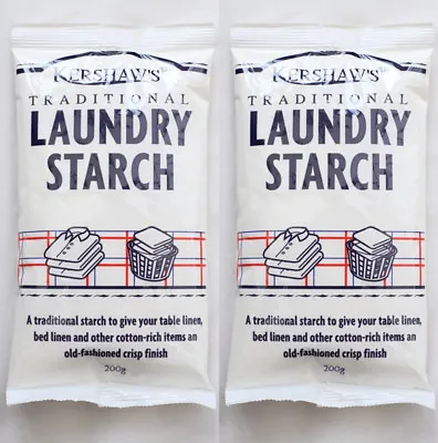 £9.09 • Buy 2 X Kershaws Laundry Starch 200g - Gives Linen A Crisp Finish