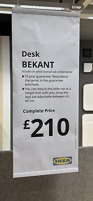 Ikea Bekant Desk 160cm X 80cm White • £80