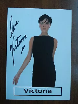 Victoria Beckham Hand Signed Autograph Photo Card Posh The Spice Girls Singer • $49.72