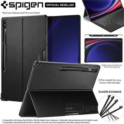 For Galaxy Tab S9 S8 Ultra Case SPIGEN Thin Fit Pro Premium PU Leather Cover • $139.99