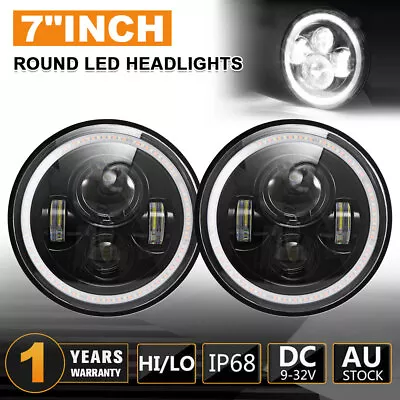 2Pcs 7 Inch LED Headlights Hi/Lo Beam Driving Work Lamps For Jeep Wrangler JK GQ • $42.95