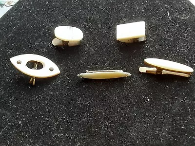 Mother Of Pearl Scatter/Bar Pins / Clips Lot Of 5 • $19.99