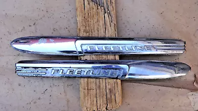 $199.99 • Buy 1947 1948 Chevy FLEETLINE HOOD SIDE NAME PLATES Original GM Pair Emblems BLC