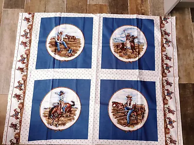 American Cowboy Cotton Fabric Panel • £10