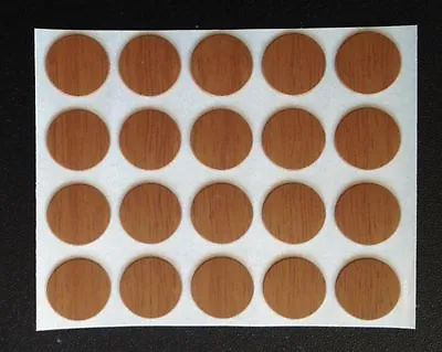 Self Adhesive Stick On Screw Hole Cap/Covers 13mm - Natural Walnut • £3.58