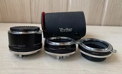 Vivitar Automatic Extension Tube Set AT-7 12mm 20mm 36mm With Case Konica AR  • $29