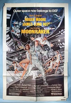1979 James Bond 007 Moonraker Original Movie Poster Roger Moore Richard Kiel Jaw • $99.95