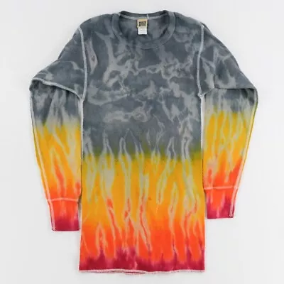 VTG Military Thermal Undershirt Fire Tie Dye Sz. Large 1 Of 1 Sweater Tight USA • $29.21