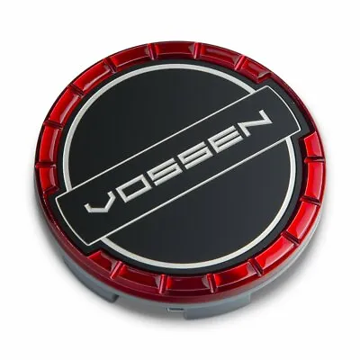 Vossen Classic Billet Sport Center Cap Red For CV VF HF Series Wheels - Qty 4 • $150