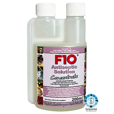 F10 Antiseptic Solution Concentrate 200ml | Multi Purpose Broad Spectrum • £22.99