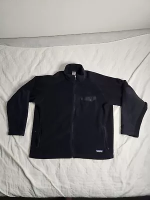 Vintage Patagonia Polartec Fleece Jacket Mens Size Large Full Zip Black Outdoor • $45