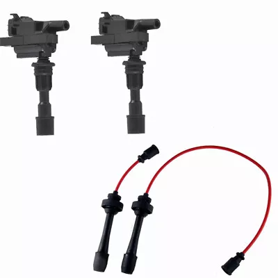 Performance Wire Set + UF407 Ignition Coils For 01-03 Mazda Protege 2.0L L4 • $74.44