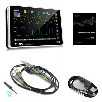 FNIRSI 1013D 7  Panel 2CH Oscilloscope 100MHz*2 Bandwidth Touching Screen • $147.24