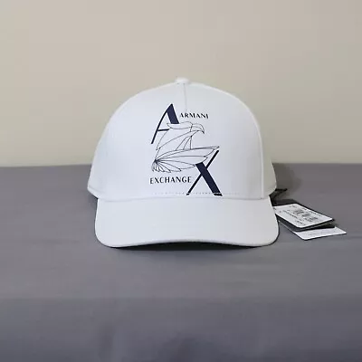 Armani Exchange Men White Baseball Cap One Size New With Tags • $47.49