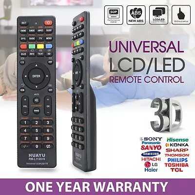 $7.19 • Buy TV Remote Control Universal LCD/LED For Sony/Samsung/Panasonic/LG/TCL/Soniq AUS