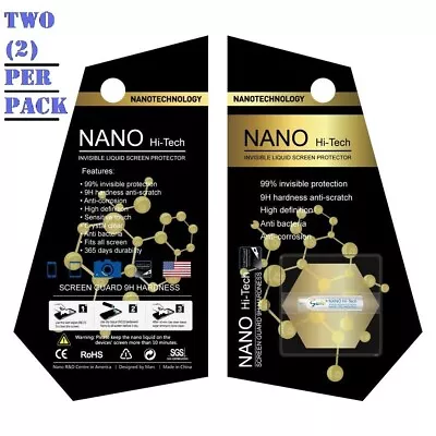 2x Nano Hi-Tech Invisible Liquid Screen Protector All IPhone Samsung LG Devices • $9.99