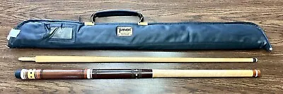 Vintage 56  Unknown Carom Pool Cue W/ Inlays 2-Piece 17.8oz W/ Case • $119.95