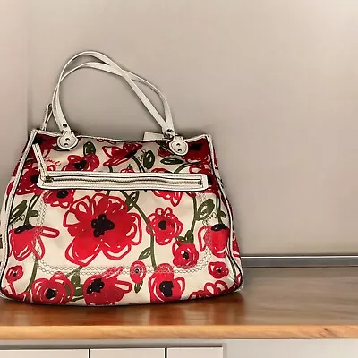 Coach Poppy Floral Print Hallie East/West Tote Orange/White #22442- See Pics • $30