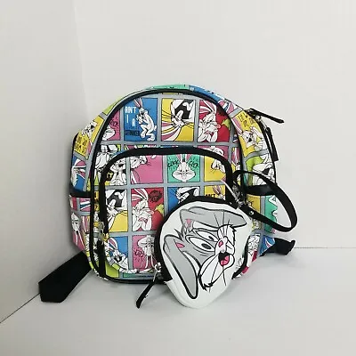 Warner Bros Looney Tunes Bugs Bunny Mini Backpack W/Coin Pouch Easter Rabbit • $22.45